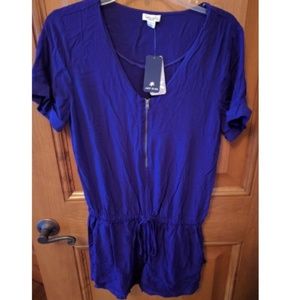 Splendid Blue Zipper Romper